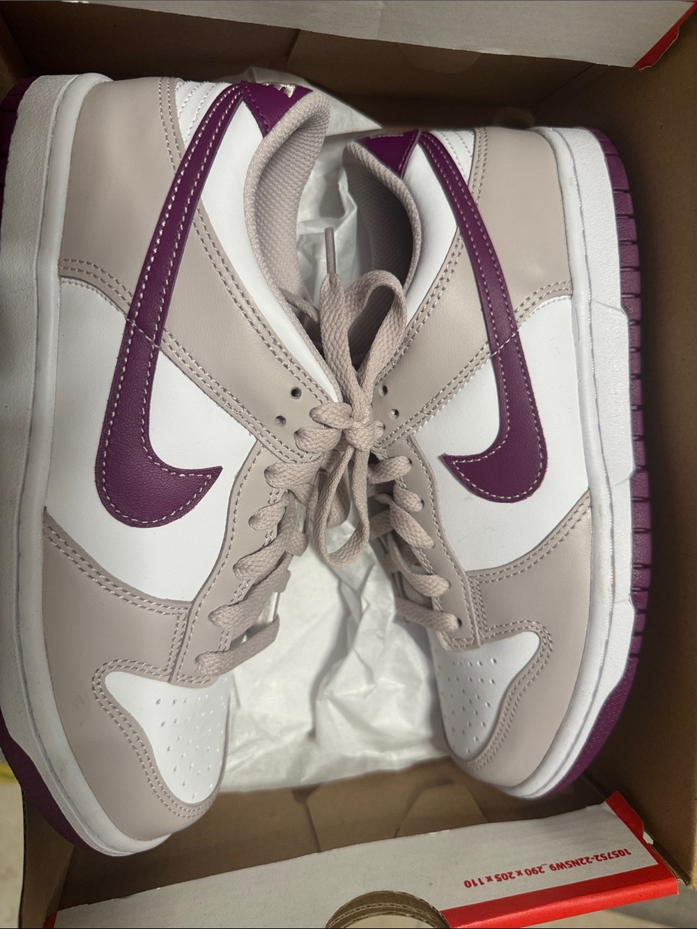Women’s Neutral & Purple Low-Top Sneakers